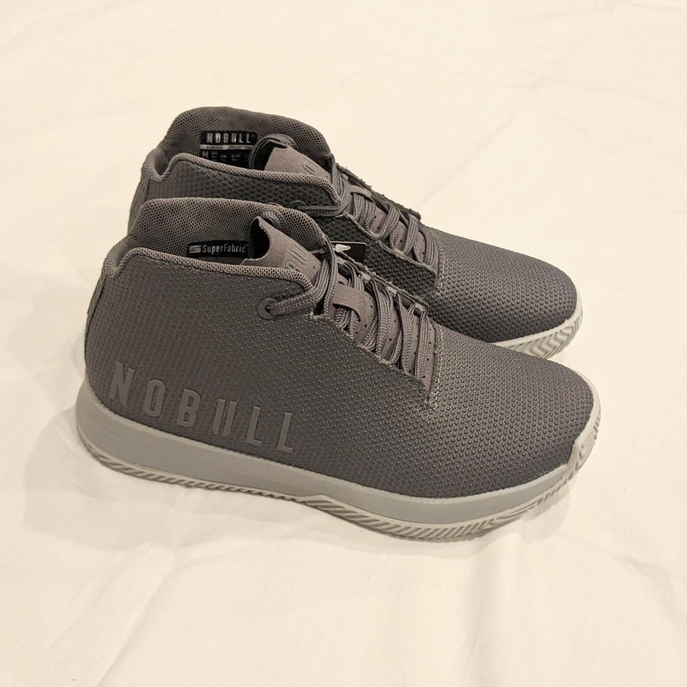 No Bull Artic Gray Court Trainers, Size 6